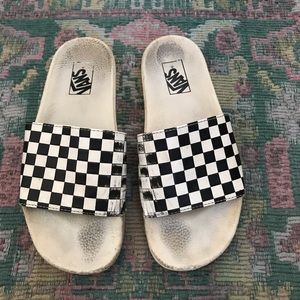 Vans slip on slide sandals size 10